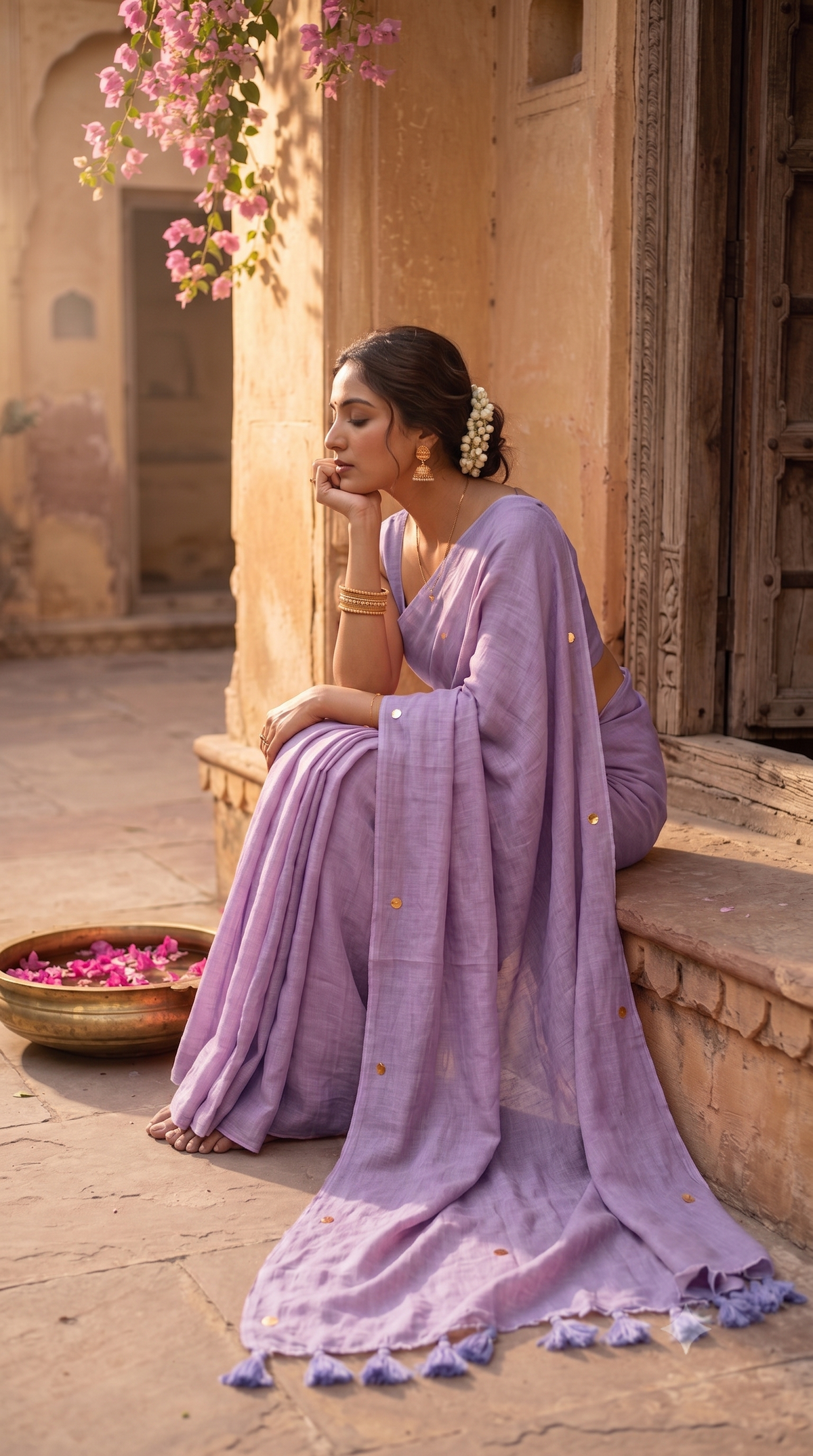 Lavanya Lilac Gini Mul